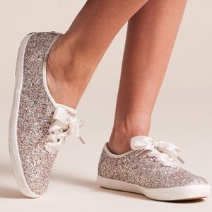 Kate Spade gold glitter Keds